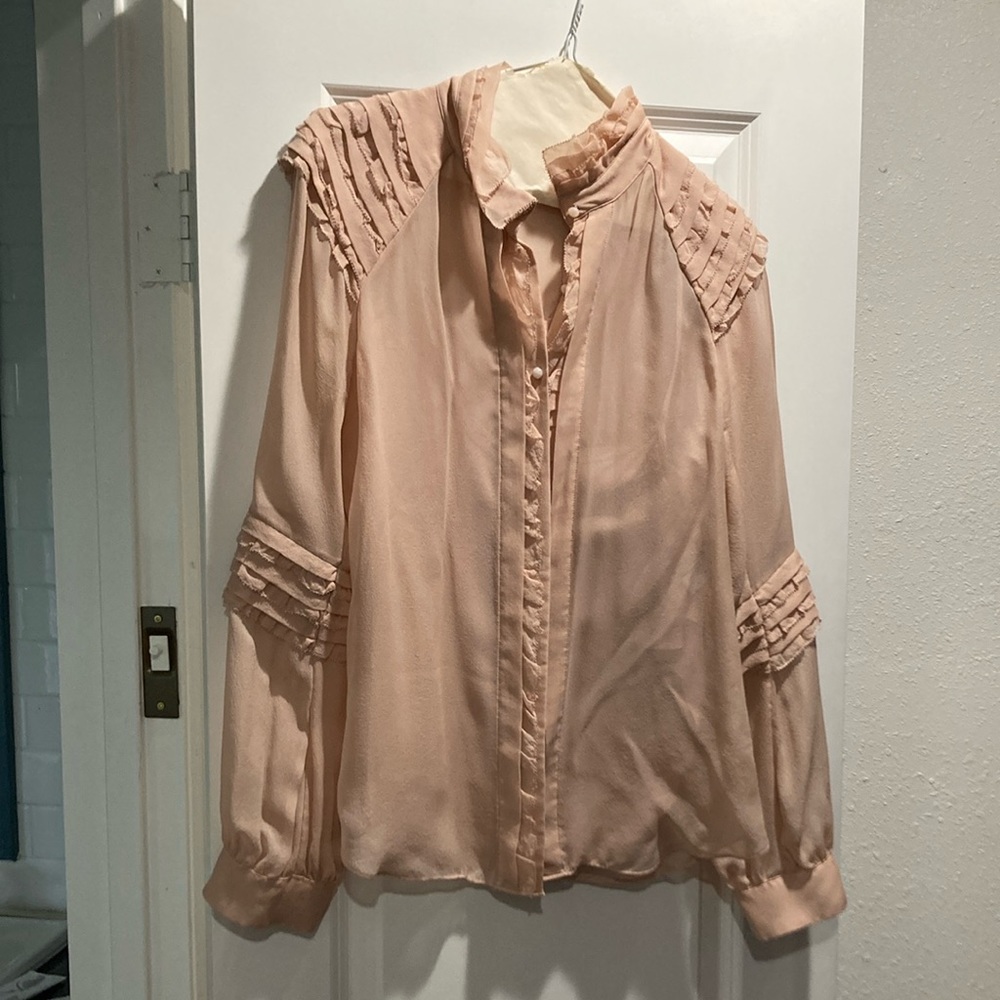 Diane Von Furstenberg, silk blouse pink